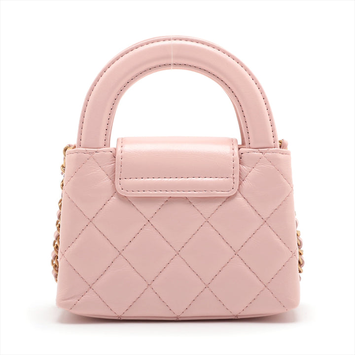 Top Quality Chanel Lambskin  Chain Shoulder Bag Pink G  AP3435