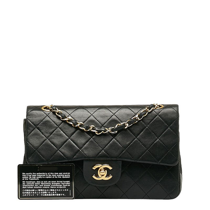 Top Quality Chanel Classic Double Flap Small in Lambskin Black Quilted
