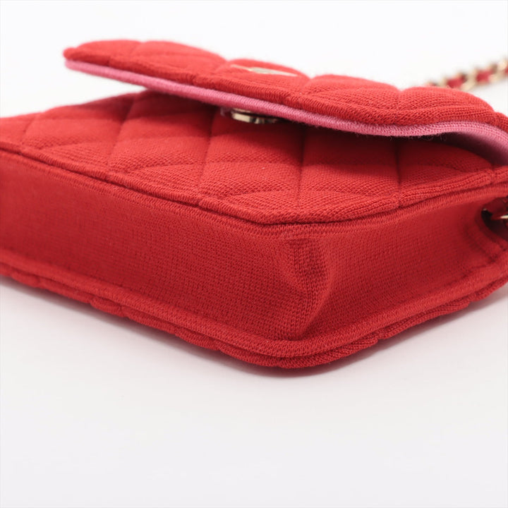 Top Quality Chanel Mini Matrasse Cotton Chain Shoulder Bag Red G  Nonevelty