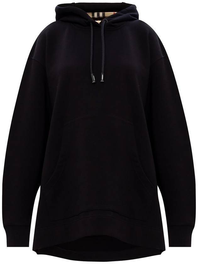Burberry Check Lining Hoodie Black