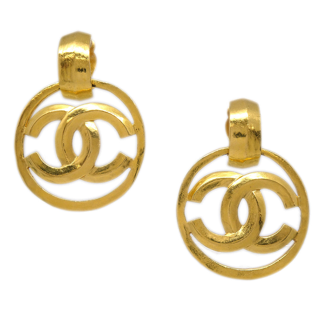 Top Quality Chanel 1996 Cutout CC Earrings Clip-On