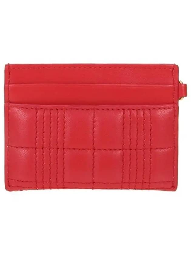 Burberry TB Quilted Card Wallet Red