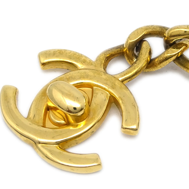 Top Quality Chanel Dangle Turnlock Earrings Clip-On Gold 96A