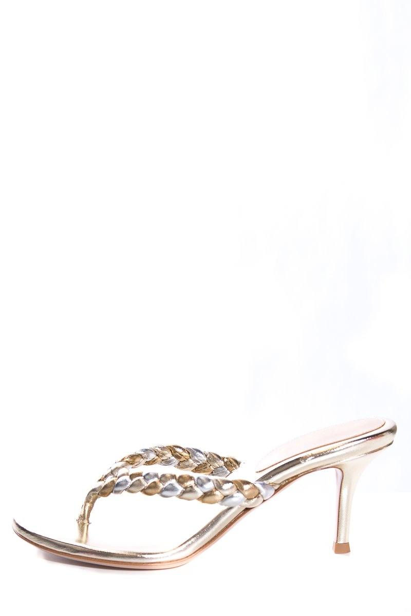 Gianvito Rossi Metallic Sandals SZ 37