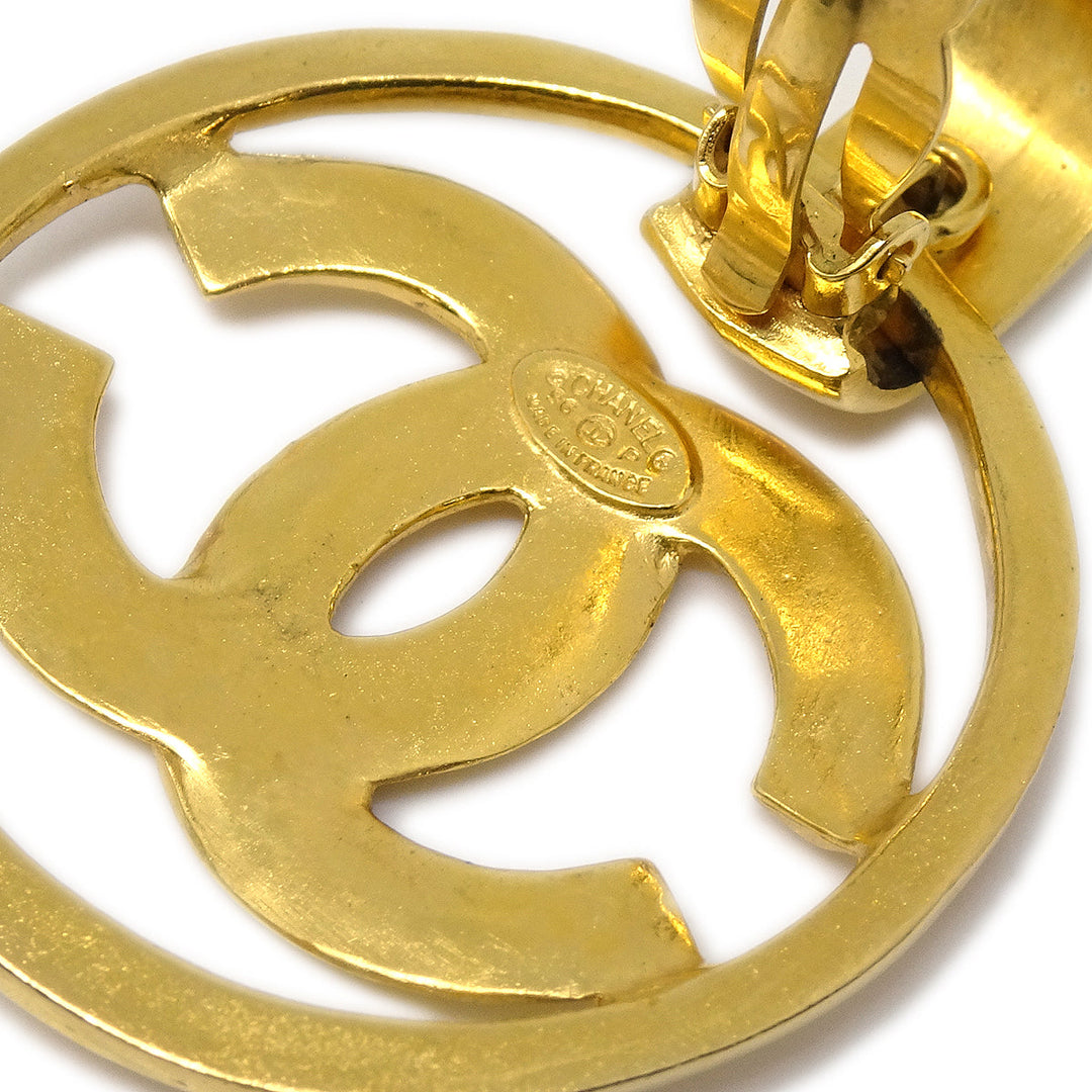 Top Quality Chanel 1996 Cutout CC Earrings Clip-On