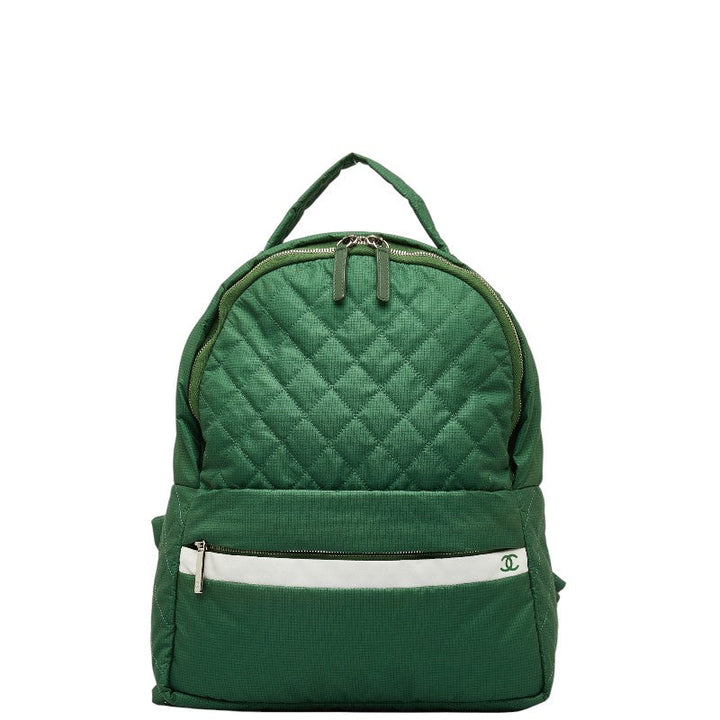 Top Quality Chanel Rucksack Backpack Green Nylon Leather  Chanel