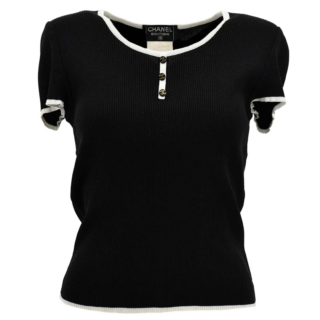 Top Quality Chanel Spring 1995 T-shirt Black 95P #42