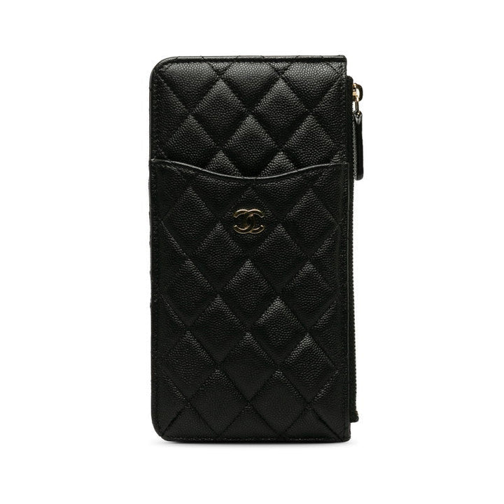 Top Quality Chanel Matrases Cocomark Timeless Classic Card Box Long Wallet Black Caviar   CHANEL