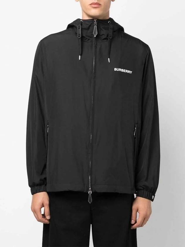 Burberry Men's Horseferry Logo Hooded Jacket Black