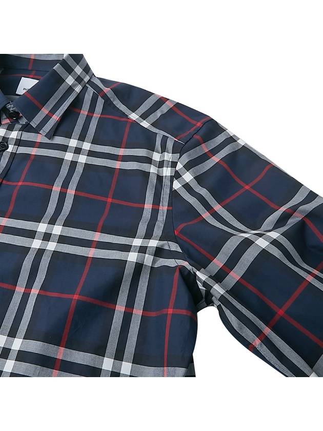 Burberry Men's Vintage Check Long Sleeve Shirt Navy