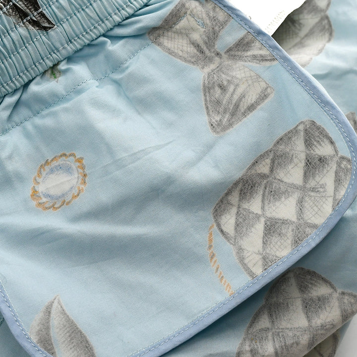 Top Quality Chanel Icon Half Pants Light Blue #36