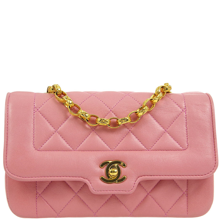 Top Quality Chanel * 1989-1991 Pink Lambskin Border Flap Bag