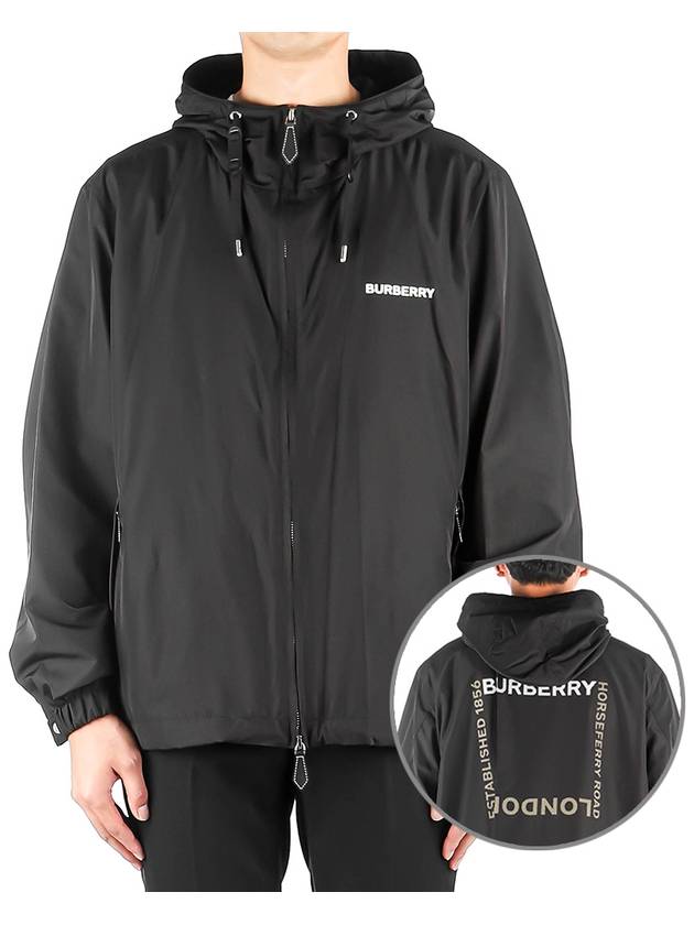 Burberry Men's Horseferry Logo Hooded Jacket Black