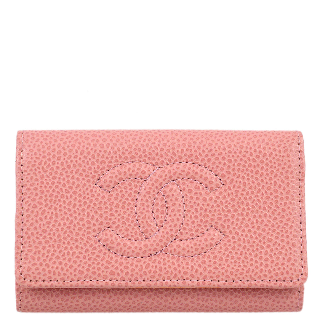 Top Quality Chanel 2003-2004 Timeless Key Case Pink Caviar