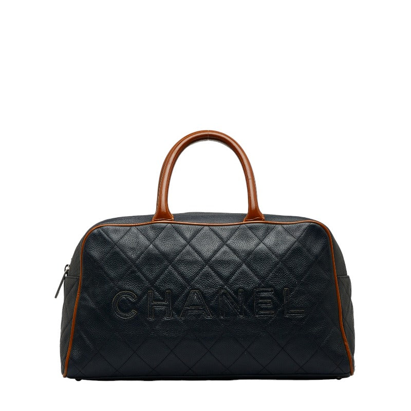 Top Quality Chanel Brown Caviar Bowling Bag 27
