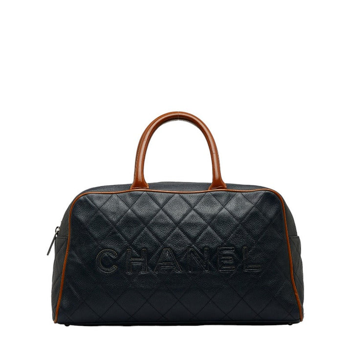 Top Quality Chanel Brown Caviar Bowling Bag 27