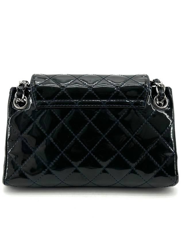 Patent flap shoulder bag mini Chanel