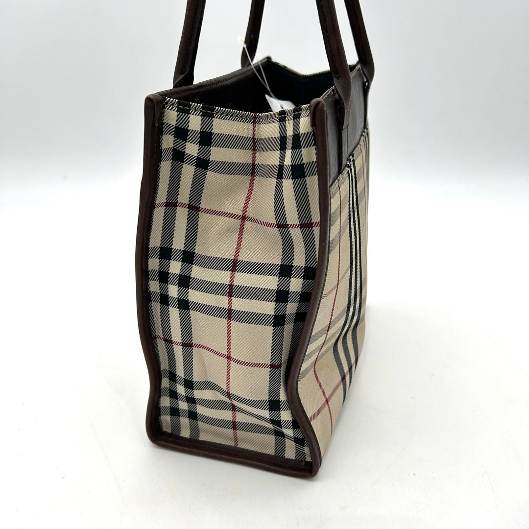 Burberry Leather Trimmed PVC Handle Bag - Neutrals Handle Bags, Handbags bb5517bb