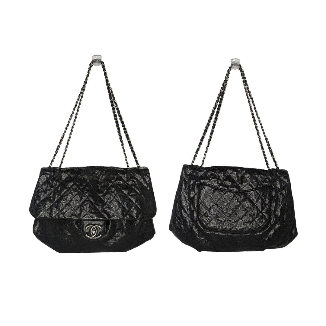Top Quality Chanel Elastic CC Flap Bag Glazed Caviar Hobo Shoulder Bag