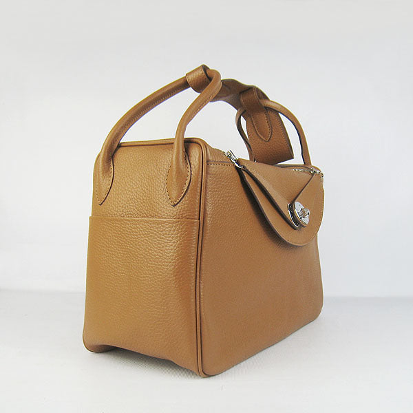 Hermes Lindy 34cm Handbag 6208 Light Ocher Silver