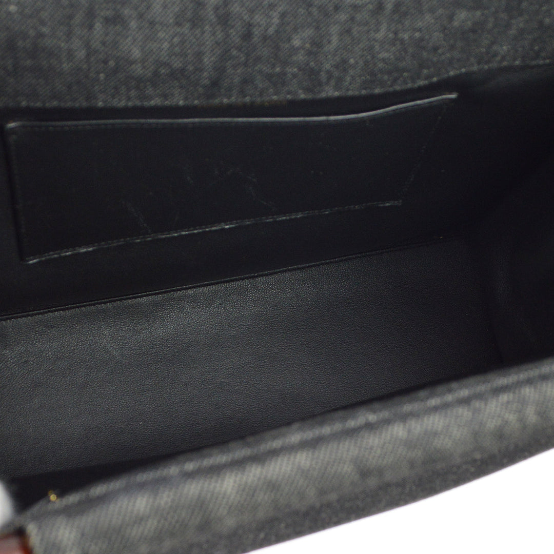 Top Quality Chanel Black Denim Handbag