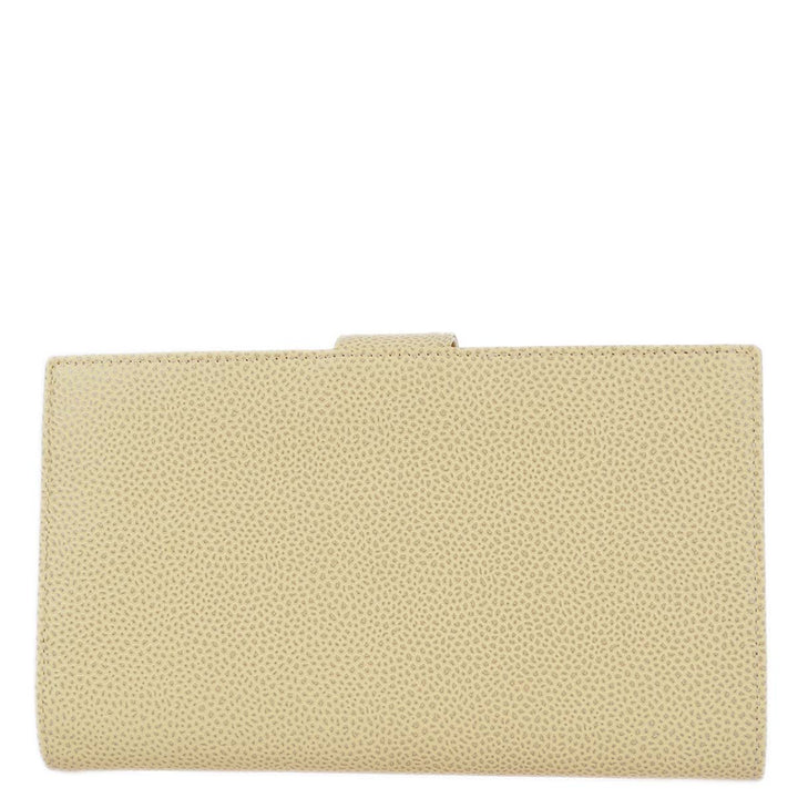 Top Quality Chanel 2000-2001 Ivory Caviar Bifold Long Wallet Purse