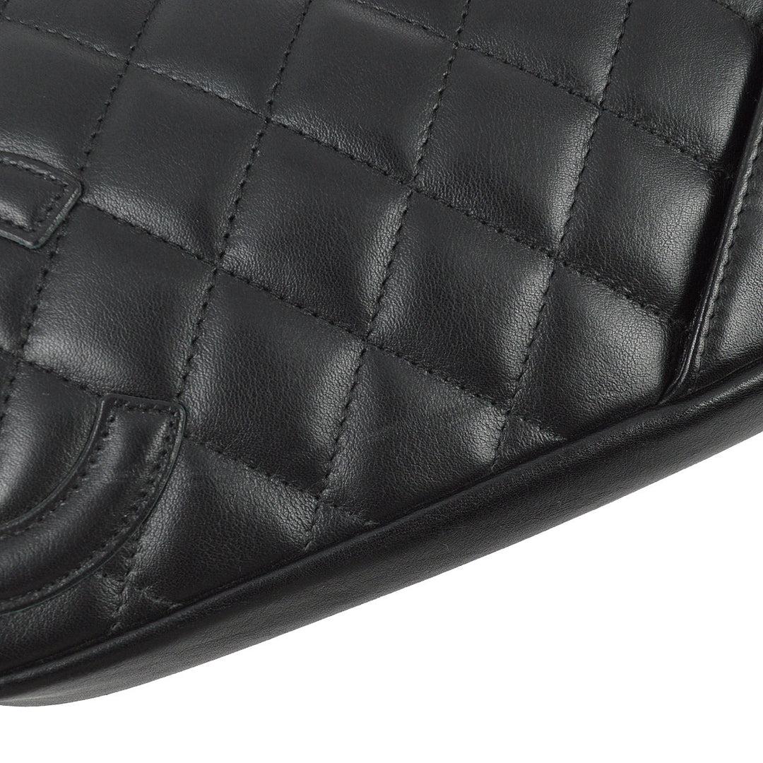 Top Quality Chanel 2003-2004 Black Calfskin Cambon Ligne Handbag
