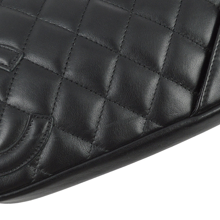 Top Quality Chanel 2003-2004 Black Calfskin Cambon Ligne Handbag