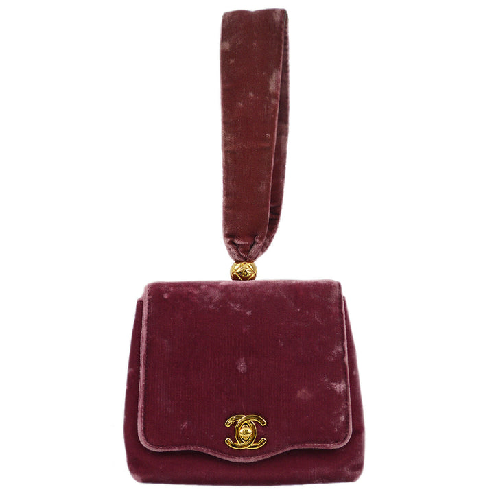 Top Quality Chanel 1994-1996 Pink Velvet Evening Bag