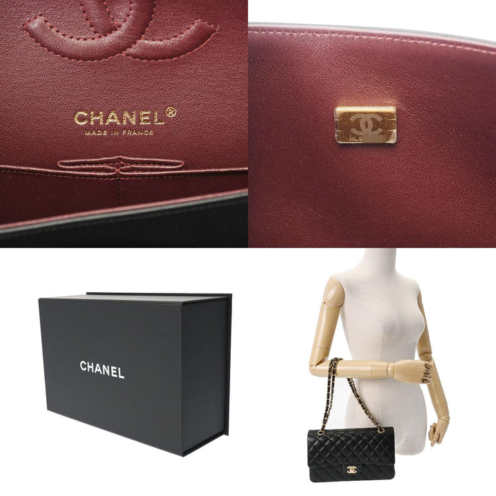 Top Quality Chanel Top Quality Chanel Mattress W Flap Chain Shelter 25cm Black Gold Tools A01112 Lady Ramskin Shelter Bag Unused
