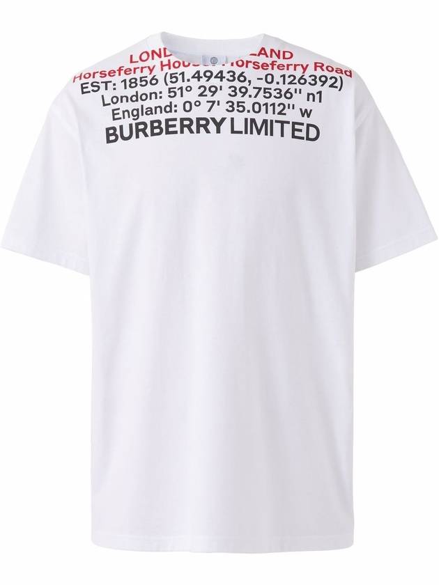 Burberry Location Short Sleeve T-Shirt White