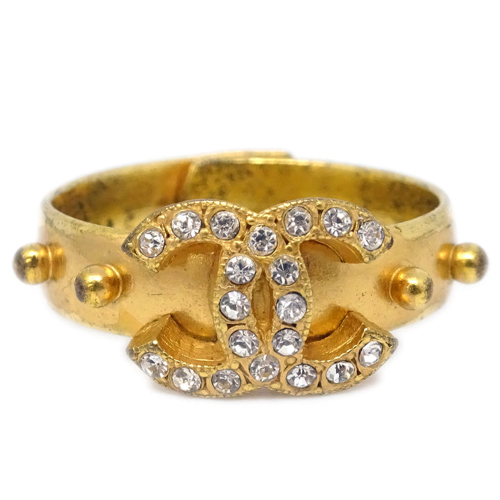 Top Quality Chanel Ring Rhinestone Gold #52 #12 02P