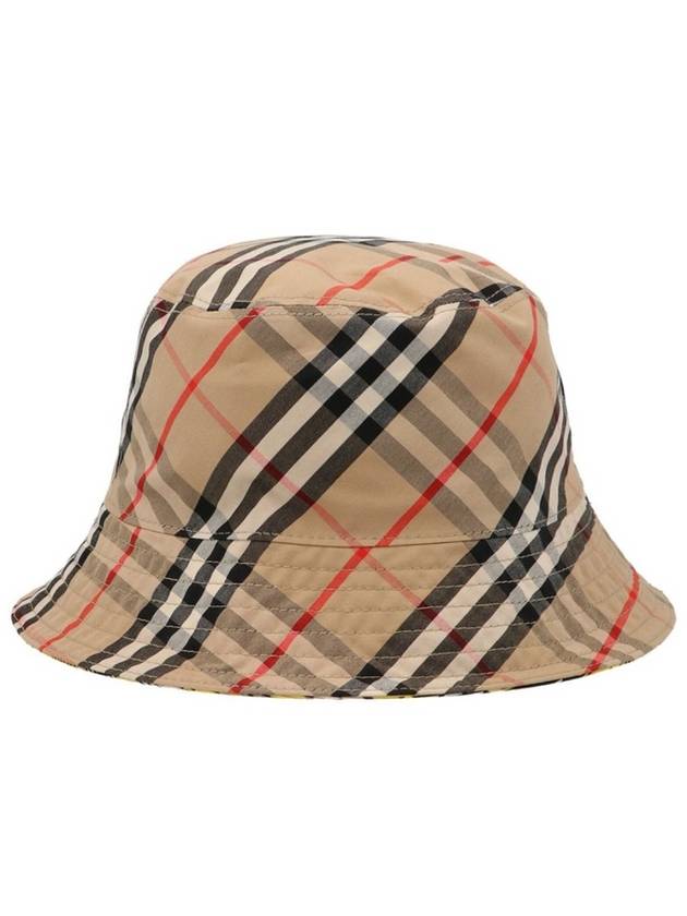 Burberry Vintage Check Reversible Bucket Hat Yellow