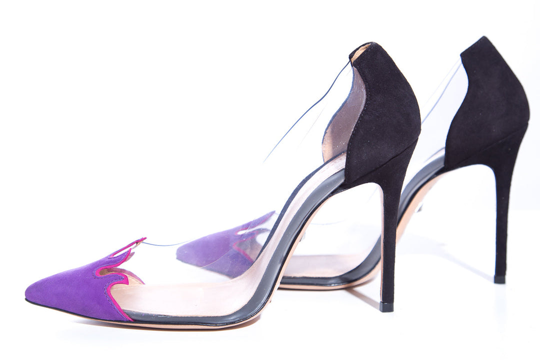 Schutz Black & Purple Pumps SZ 11