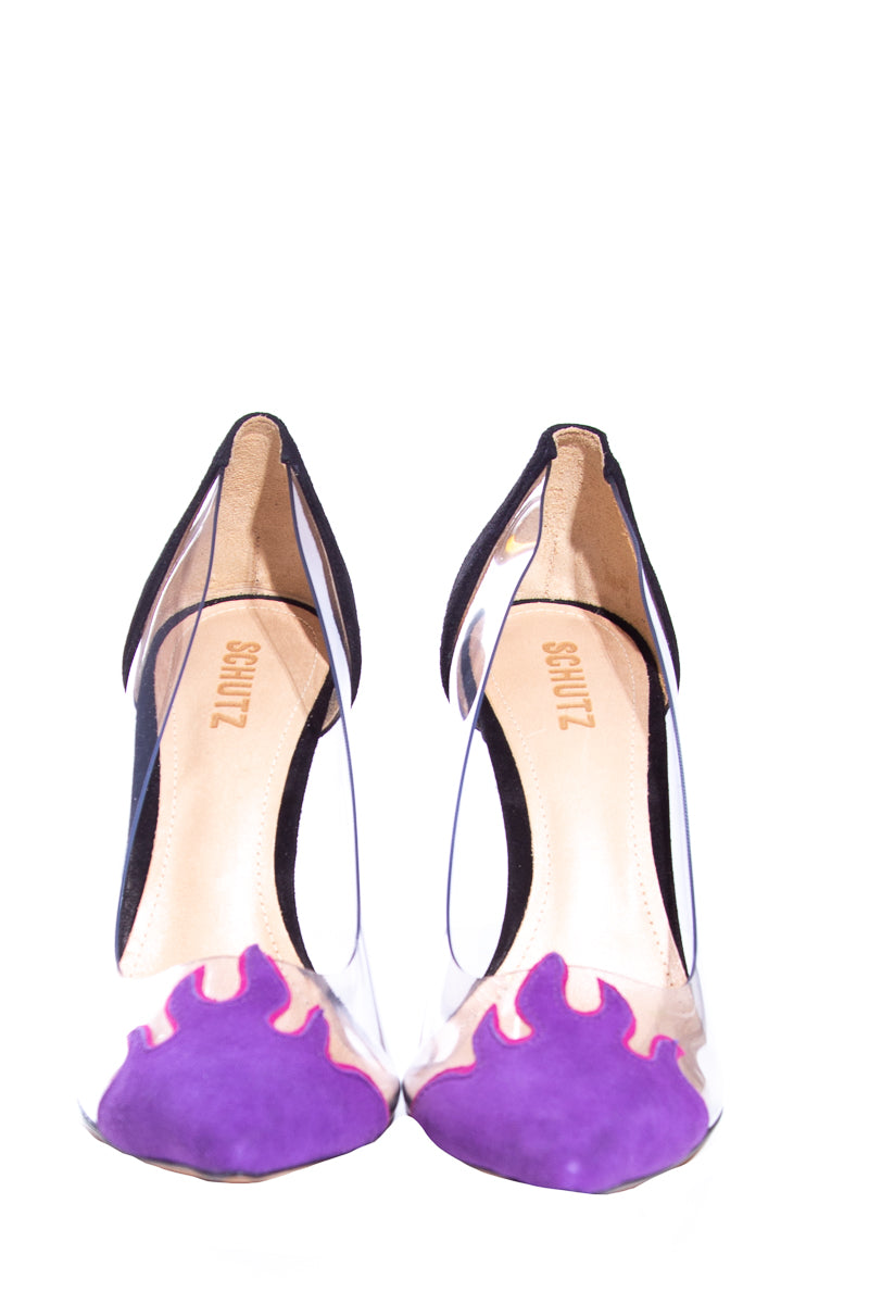 Schutz Black & Purple Pumps SZ 11