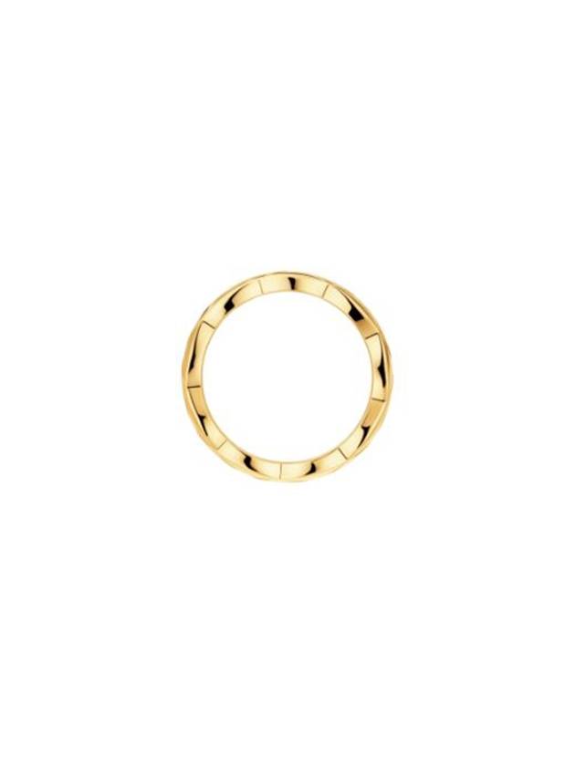 Coco Crush Quilted Motif Small Ring Gold Chanel