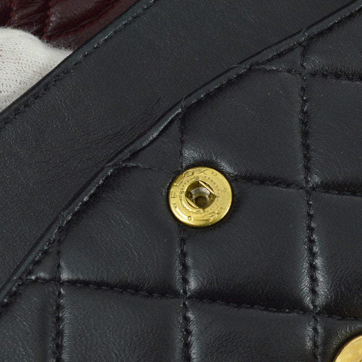 Top Quality Chanel 2000-2001 Black Lambskin Medium Classic Double Flap Bag