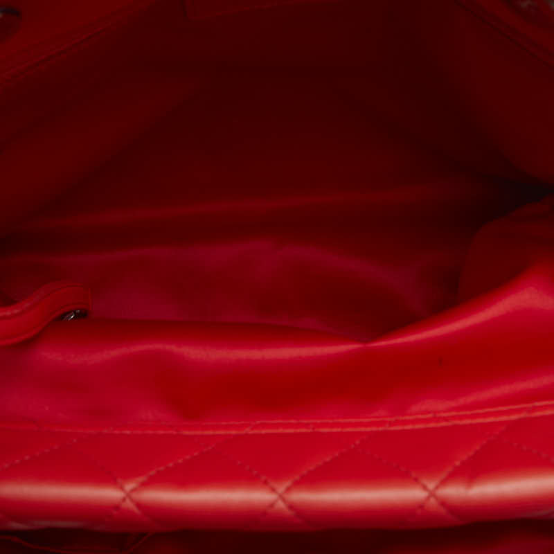 Top Quality Chanel Coco Chain Matrasse Chain Shoulder Bag Tote Red Silver Leather  Chanel