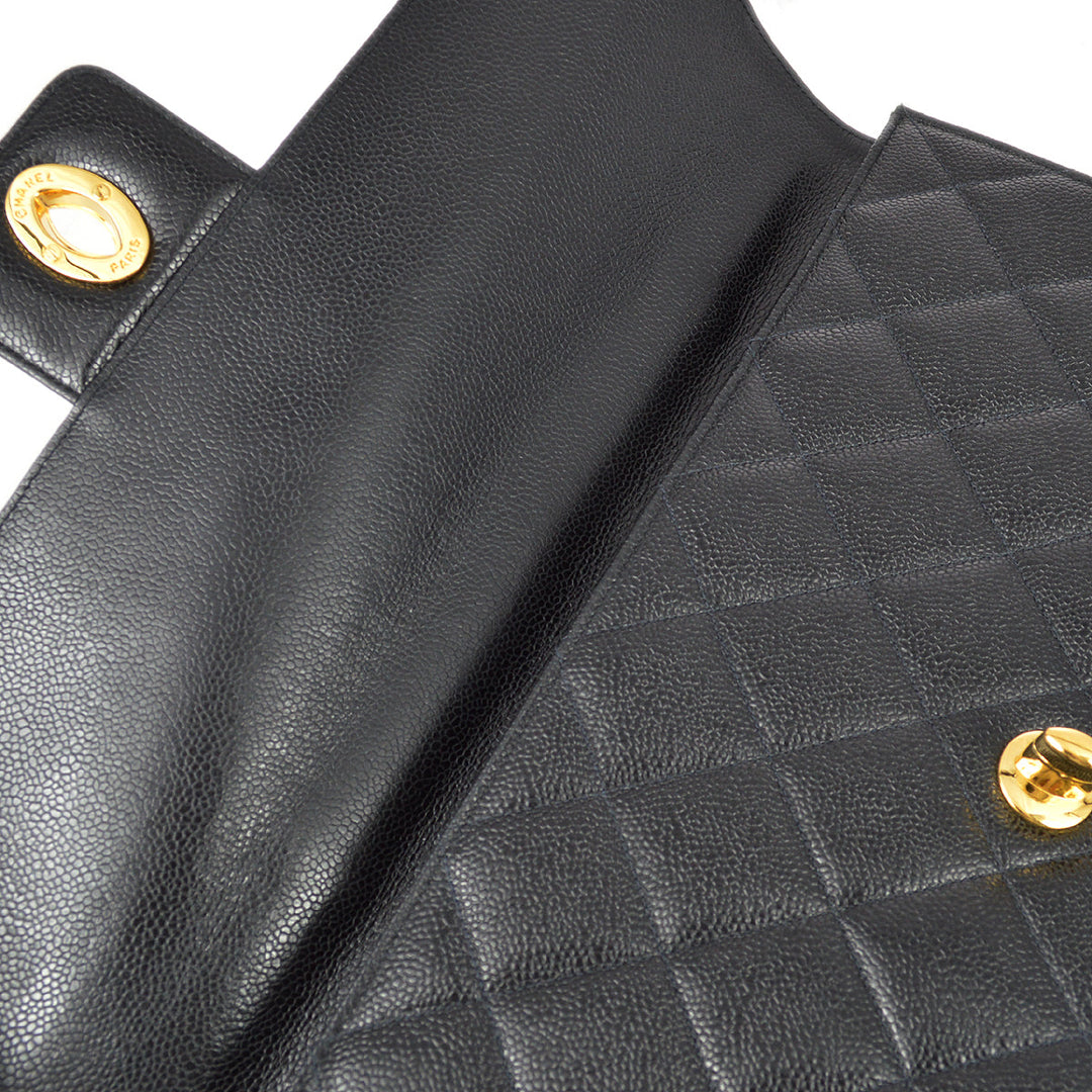 Top Quality Chanel Black Caviar Briefcase Business Handbag
