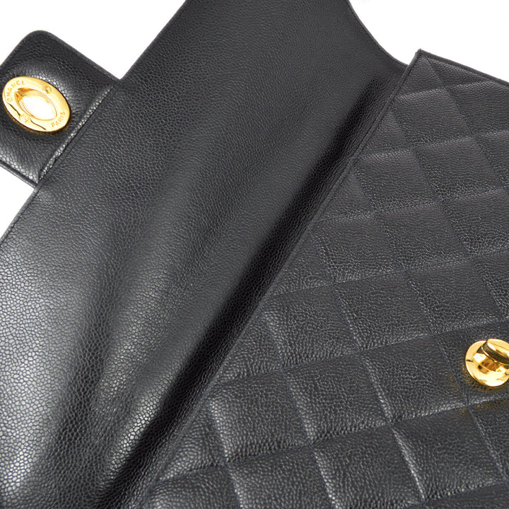 Top Quality Chanel Black Caviar Briefcase Business Handbag