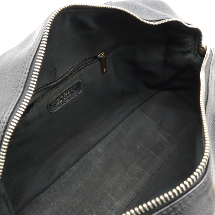 Top Quality Chanel Mattress Cocomark Handbag Mini Boston Bag Caviar Skin Leather Black Black Gold  A20997