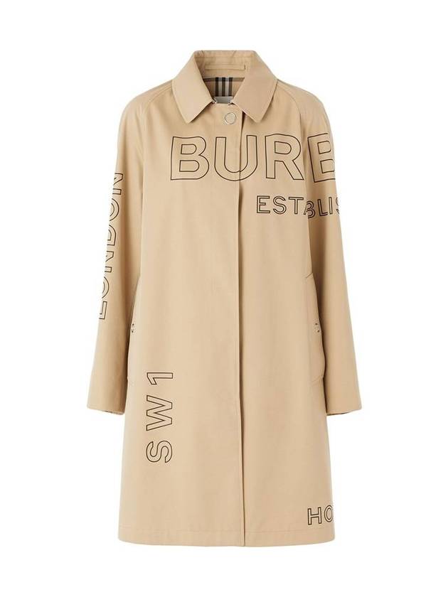 Burberry Horseferry Print Trench Coat Beige