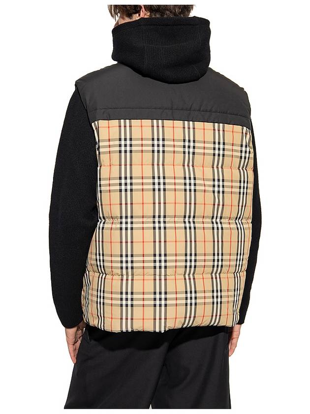 Burberry Check Panel Reversible Vest Beige