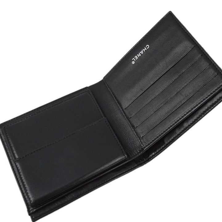 Top Quality Chanel 2001-2003 Black New Travel Line Bifold Wallet Purse