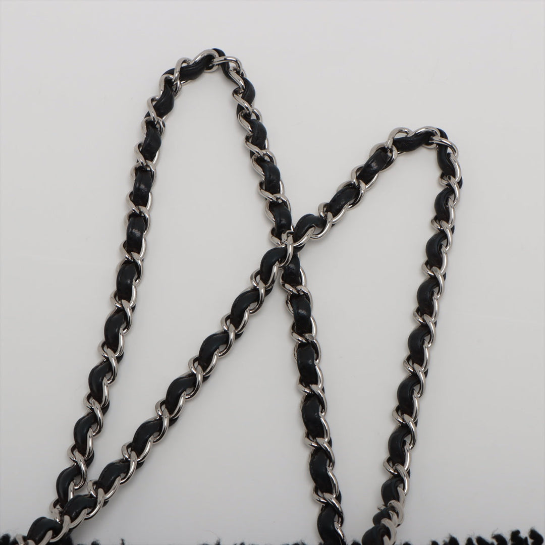 Top Quality Chanel Coco Vinyl Leather Tote Bag Black Silver Gold  13th