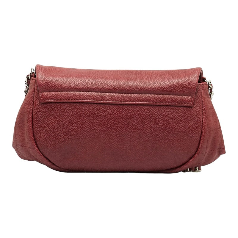 Top Quality Chanel Cocomark Half Moon Chain houlder Bag Wine Red Caviar S  CHANEL