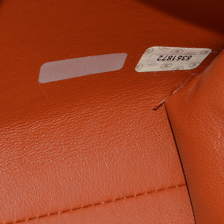 Top Quality Chanel Orange Lambskin Briefcase Business Handbag