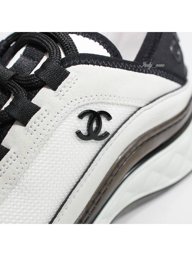 Fabric Suede Calfskin Low-Top Sneakers Dark Grey Chanel
