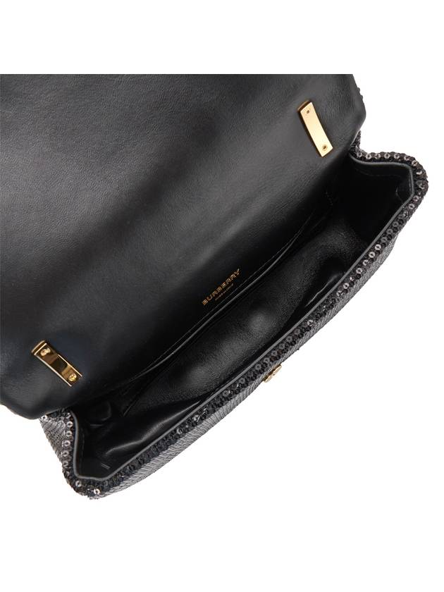 Burberry Lola Sequin Quilted Leather Small Shoulder Bag Black