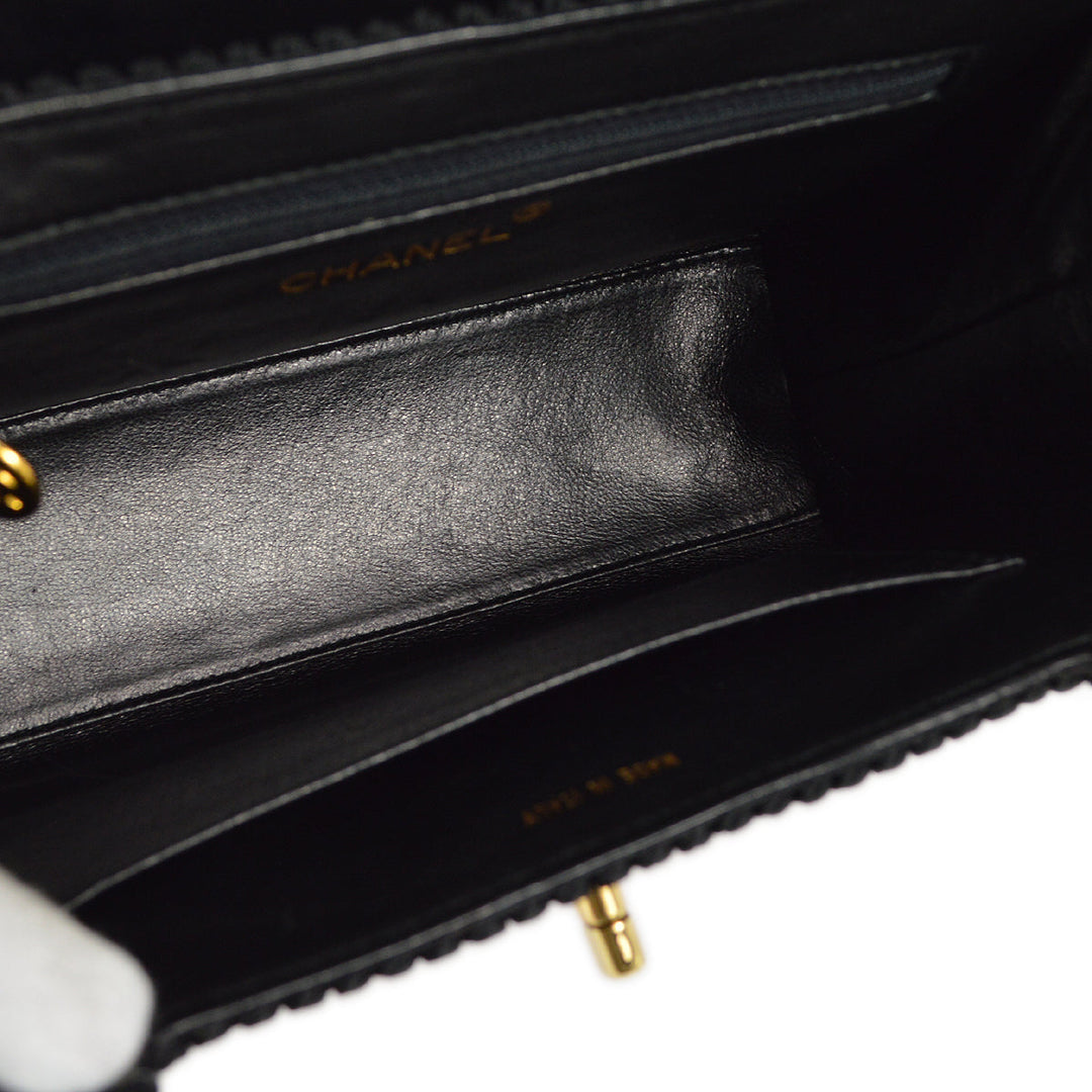 Top Quality Chanel Black Canvas Braid Handbag
